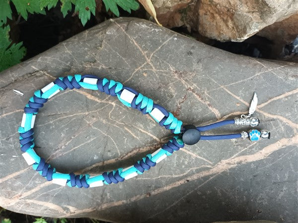 Anti-tekenband - Paracord - Blue