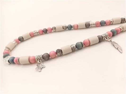 Anti-tekenband - Kralen - Rose