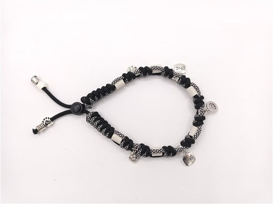 Anti-tekenband - Paracord - BlackGrey