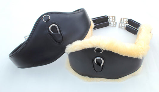 Multipurpose singel met uitneembare schaapsvacht - Zwart