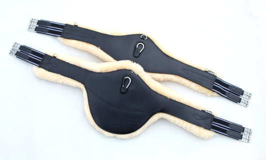 Springsingel met uitneembare schaapsvacht - Zwart