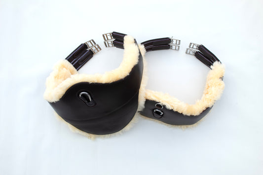 Springsingel met uitneembare schaapsvacht - Donkerbruin