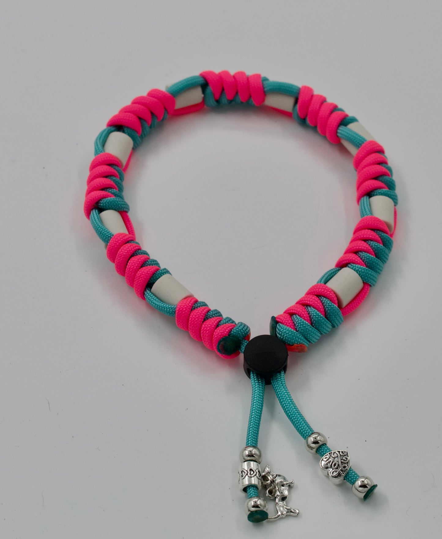 Anti-tekenband - Paracord - FLUO collectie PINK