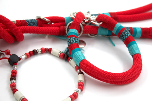 Anti-tekenband - Kralen - Red