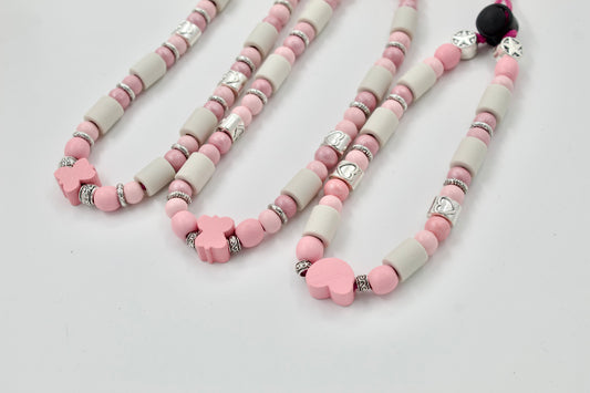 Anti-tekenband - Kralen - Sweet Pink