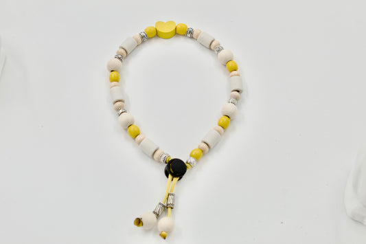 Anti-tekenband - Kralen - Happy Yellow