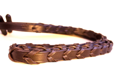 Rênes de présentation en cuir tressé