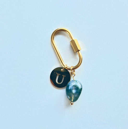 Porte-bonheur - Agate mousse