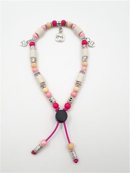 Anti-tick collar - Beads - Pink 