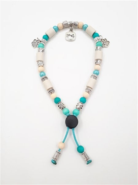 Anti-tick collar - Beads - Turquoise