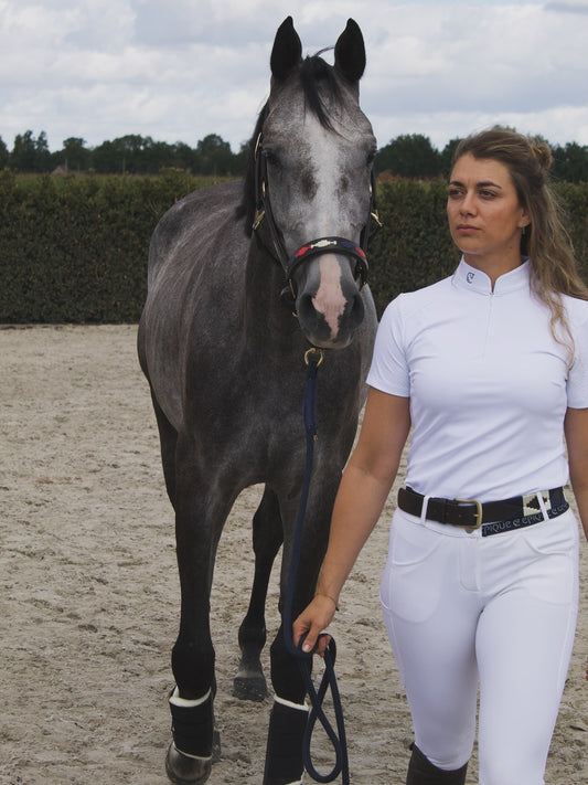 Competition short sleeve met ritssluiting - wit