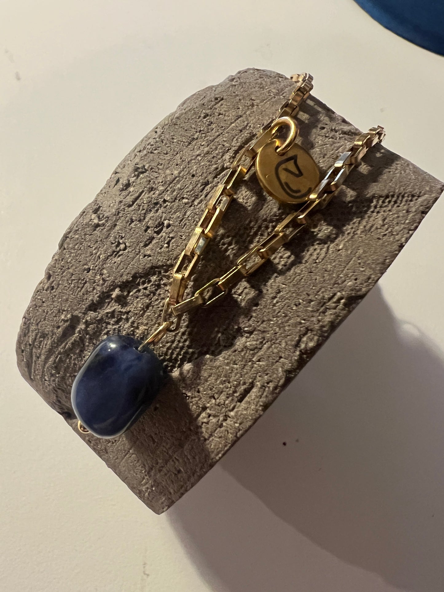 Lucky Golden Bracelet - Pure Balance - Mos Agaat - Donker Groen
