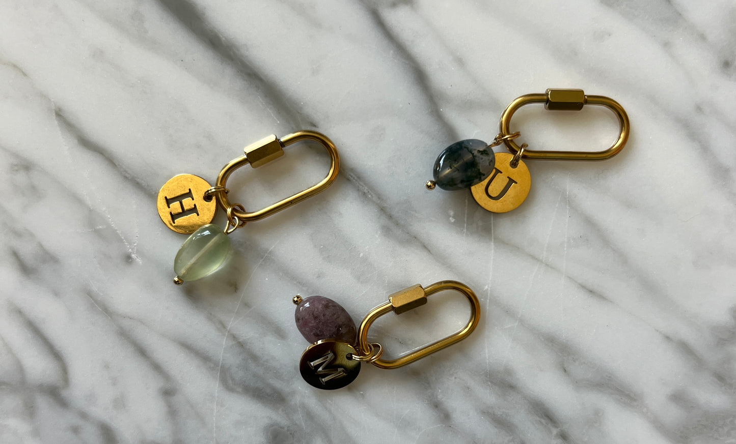 Porte-bonheur - Agate mousse