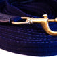 Longeerlijn - Dark blue with leather comfortable handle