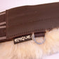 Jumping Girth with removable real sheepskin - Dark Brown 